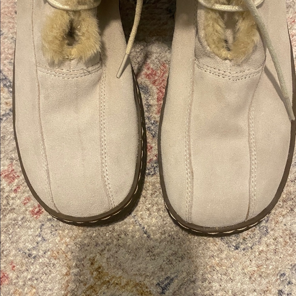 G.H. Bass & Co. Women’s Light Tan Fur-Lined Square Toe Winter Size 8.5 Boots NWT - Picture 8 of 11